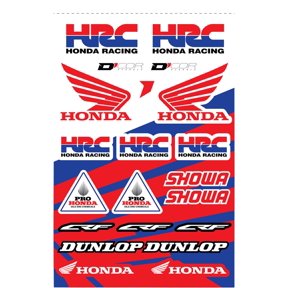 D'Cor Visuals Honda HRC Decal Sheet (40-10-116)