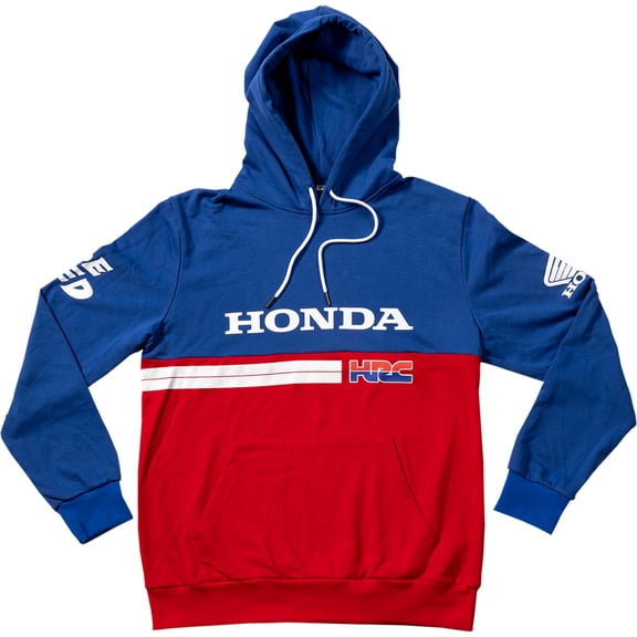 D'Cor Visuals Honda HRC Mens Pullover Hoody Navy/Red MD
