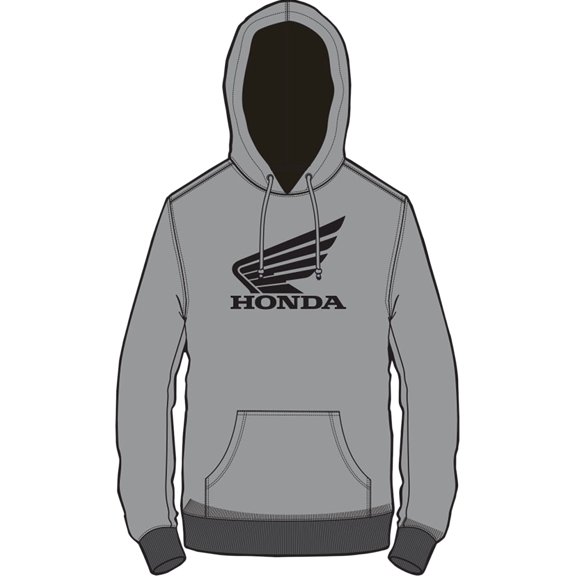 D'Cor Visuals Honda Wing Mens Pullover Hoody Gray XL