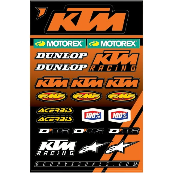 D'Cor Visuals KTM Racing Decal Sheet (40-30-102)