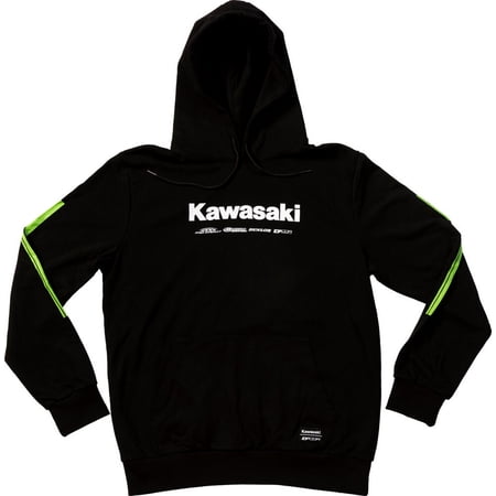 D'Cor Visuals Kawasaki Racing Mens Pullover Hoody Black XL