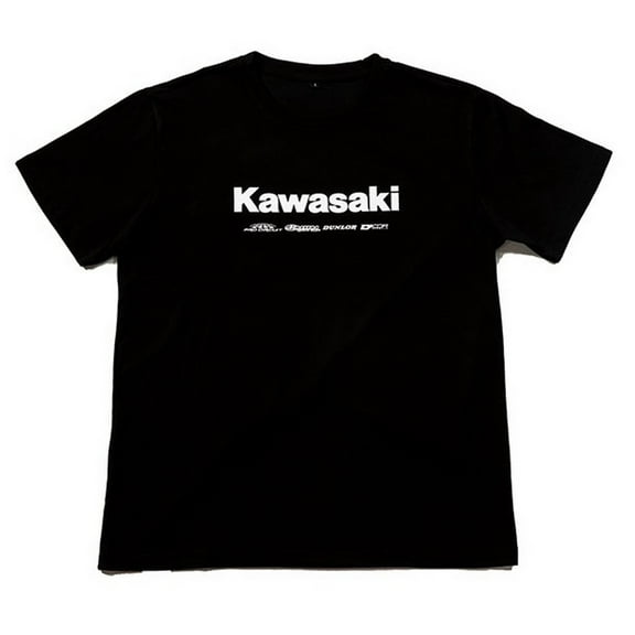 D'Cor Visuals Kawasaki Racing Mens Short Sleeve T-Shirt Black XXL