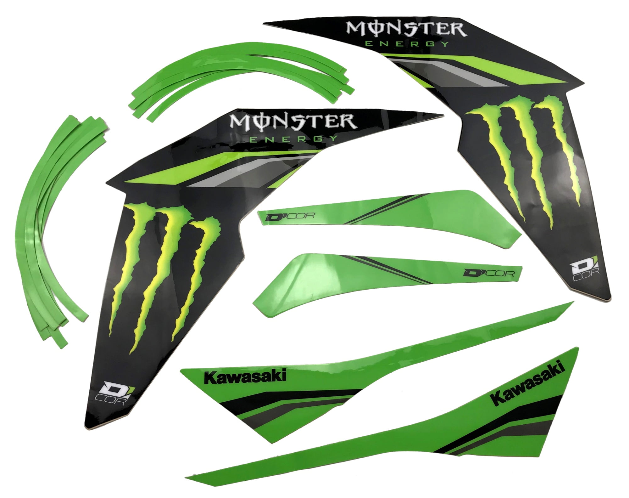 D'Cor Visuals 20-20-320 Green Kawasaki Z125 Pro Graphics Kit