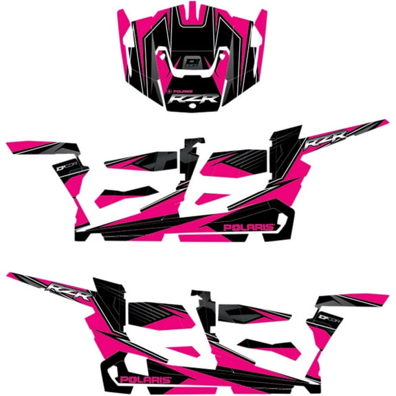 D'Cor Visuals Pink Black Polaris 4-Door Complete Graphics Kit (20-60-113)