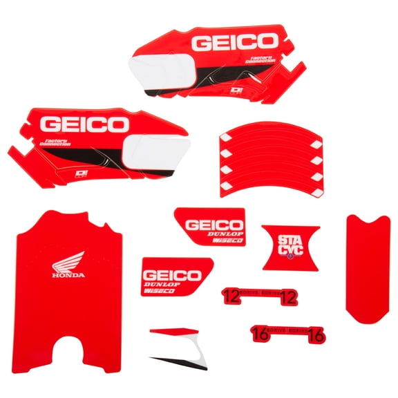 D'Cor Visuals STACYC Stability Cycle Graphics Kit Geico Honda