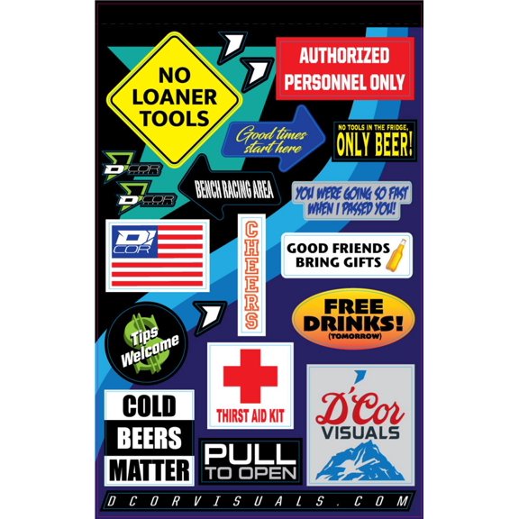 D'Cor Visuals Shop/Fridge Decal Sheet (40-90-123)