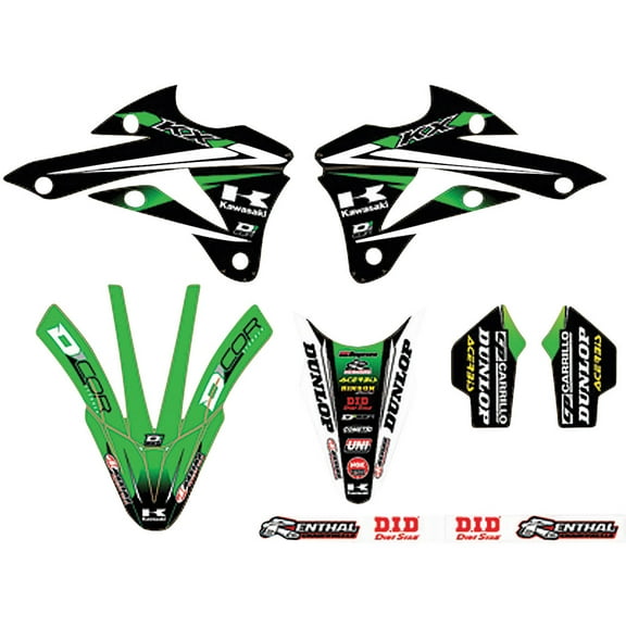 D'Cor Visuals Team Green Graphics Kit Green/Black