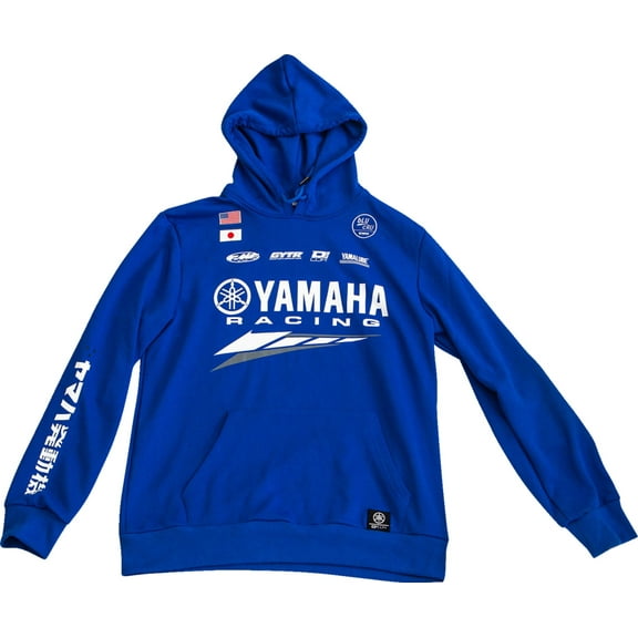 D'Cor Visuals Yamaha Factory Mens Pullover Hoody Blue XXL