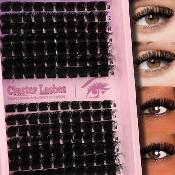 D Curl Lash Clusters Extensions 140 count Individual Eye lash Clusters 300D Cluster Eyelash Lashes Wispy Clusters Lashes  at  - DIY Lash Extension Kit for Self Application (9-18MM) Mix