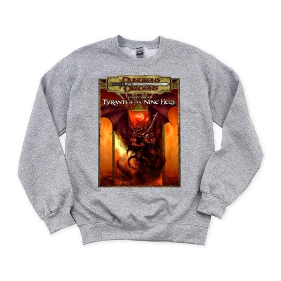 D&D 3rd Ed Fiendish Codex II Tyrants Nine Hells RPG Fantasy Devils Lore SweatShirt Unisex, up to 5XL