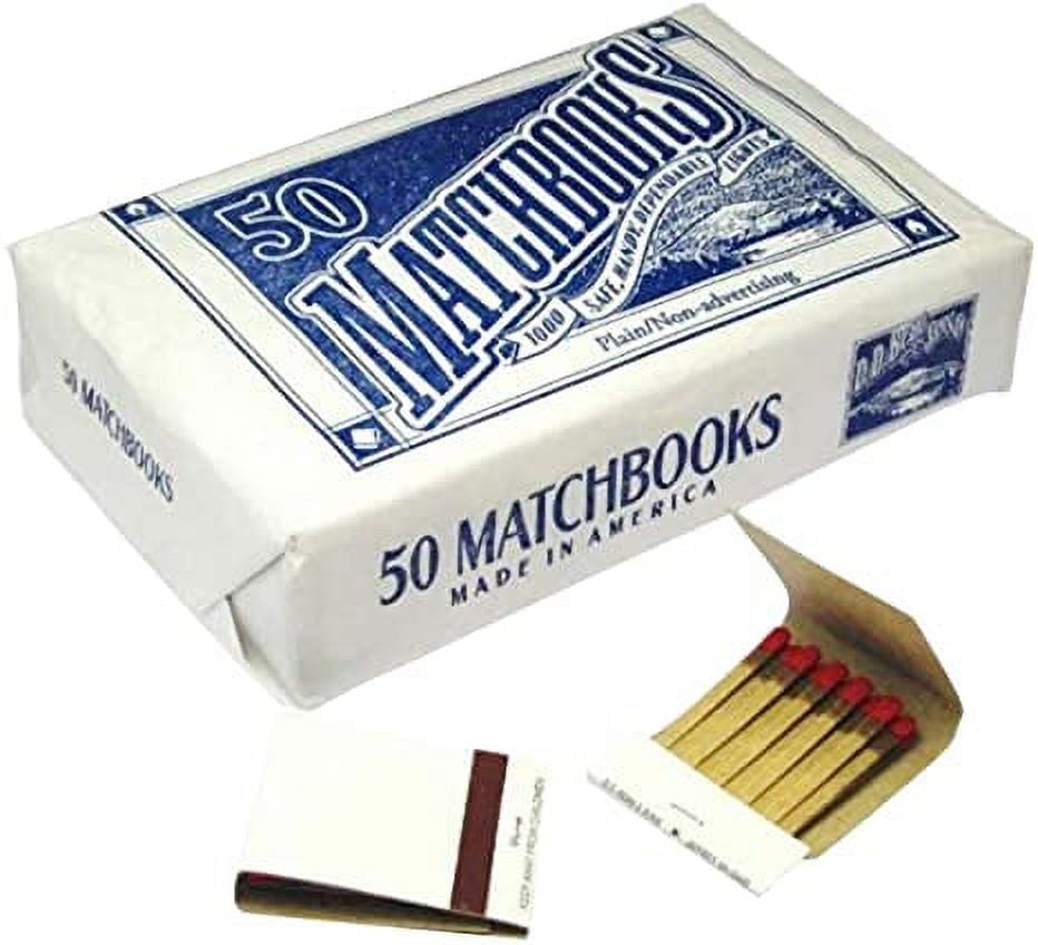 D.D. Bean & Sons 50 Plain White Matches Matchbooks for Wedding Birthday Wholesale Made in America