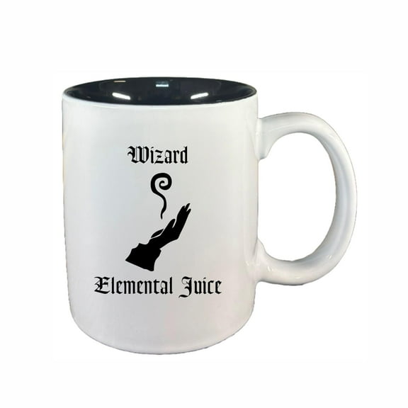 D&D Coffee Mug, Wizard Elemental Juice 11oz Ceramic Coffee Cup Teacup with Handle, Dungeons Dragons Gifts DND