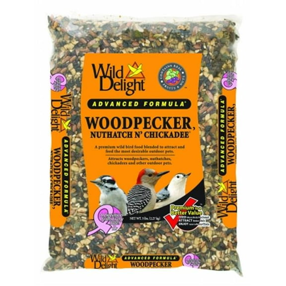 D&D Commodities Wild Delight Woodpecker, Nuthatch N Chickadee Food 5 Lb 364050