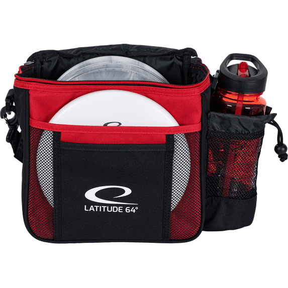 D·D DYNAMIC DISCS Latitude 64 Red Slim Disc Golf Bag | Introductory Disc Golf Bag | Great for Beginners and Casual Disc Golf Rounds | Lightweight and Durable Frisbee Golf Bag | 8-10 Disc Capacity