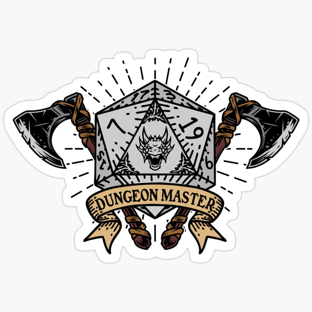 D&D Dungeon Master Dice Sticker Phone Decal Water Bottle Stickers Car ...