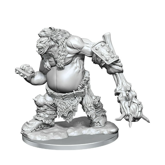 D&D Frameworks: Ogre Miniature - Unpainted Unassembled Customizable Miniature. Dungeons & Dragons