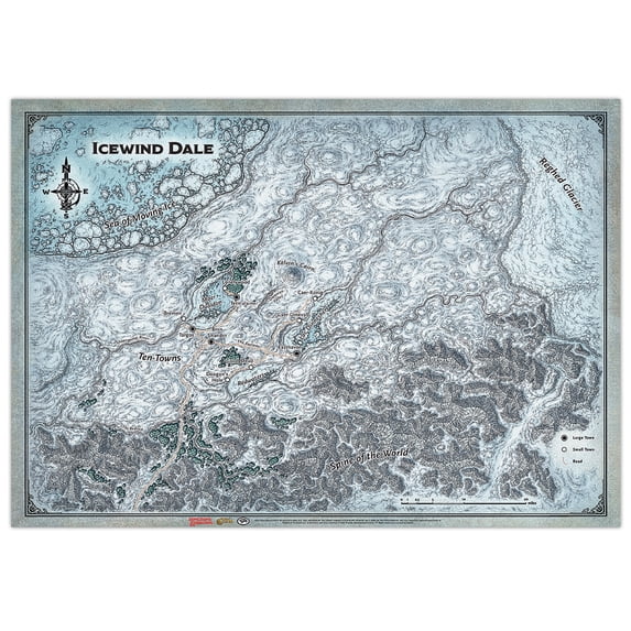 D&D: Icewind Dale Map - 31"x 21" - GF9's Official Dungeons & Dragons Tapletop Map