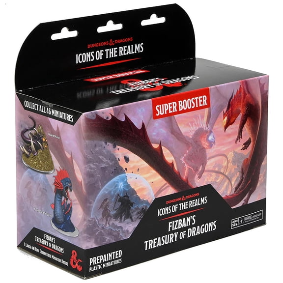 D&D Icons of the Realms: Fizban's Treasury of Dragons - Super Booster (Set22) - Contains 1 Huge Rare Figure, Pre-Painted, Pre-Assembled, Miniature, Dungeons & Dragons