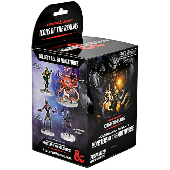 D&D Icons of the Realms Miniatures: BOOSTER Mordenkainen Presents Monsters of the Multiverse (Set 23) - Single Booster - 4 Pre-Painted Miniatures, Randomly Assorted