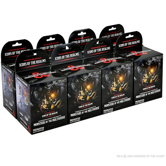D&D Icons of the Realms Miniatures: BRICK Mordenkainen Presents Monsters of the Multiverse (Set 23) - 8 Count Boosters (32 Pre-Painted Miniatures), Randomly Assorted