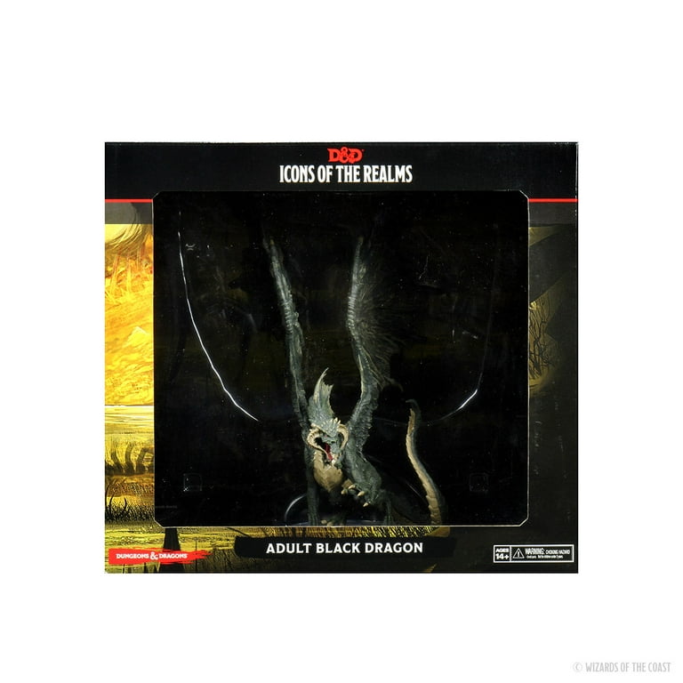 Dungeons and Dragons D&D Icons of the Realms Adult Black Dragon Premium Figure Dungeons and Dragons D&D Icons of the Realms Adult Black Dragon Premium Figure