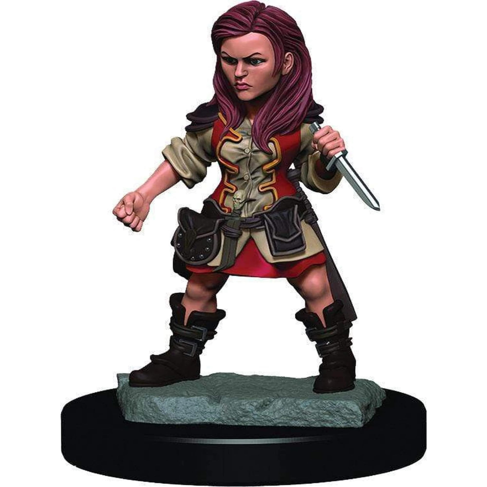 DND Unpainted Minis WV20 Halfing Rogue Female - The Hooded Goblin