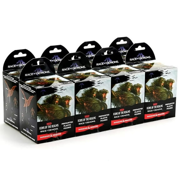 D&D Icons of the Realms: Rage of Demons 8 Ct. Booster Brick - 32 Prepainted Randomly Assorted Miniatures, RPG, Dungeons & Dragons