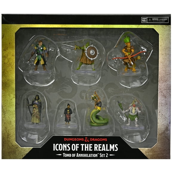 D&D Icons of the Realms: Tomb of Annihilation: Box 2 - 7 Figure Set, Pre-Painted Miniatures, RPG, Dungeons & Dragons