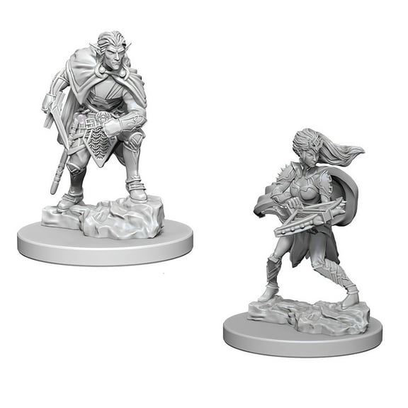 D&D Nolzur's Marvelous Miniatures: Drow - 2 Unpainted Miniatures, Dungeons & Dragons