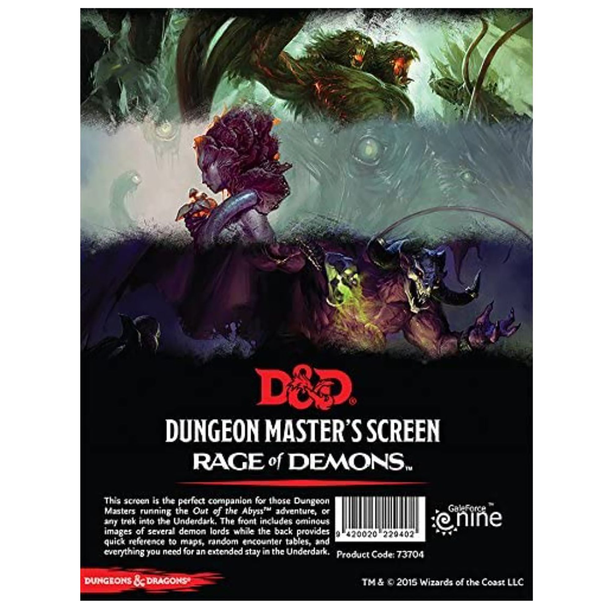 GALE FORCE NINE D&D: Rage of Demons: Out of the Abyss Dungeon Master's Screen - Tabletop RPG DM Screen, Dungeons & Dragons