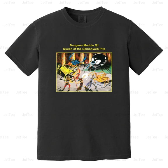 D&D of the Demonweb Pits Vintage Retro RPG Module Lolth Drow Comfort Color T-Shirt Unisex, up to 4XL