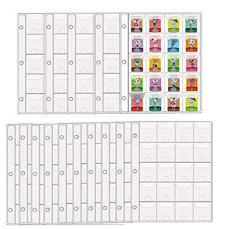 D DACCKIT 300 Pockets Pages for Animal Crossing Mini Amiibo Cards