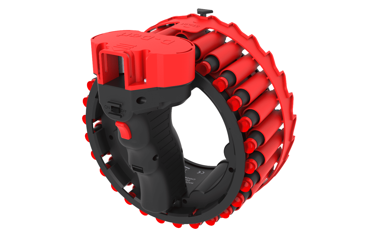 D-DART Tempest V2 Blaster -- Fully Automatic Motorized and Rapid Fire Blaster Toy -- 27 Darts -- Compatible with Nerf Elite Darts -- for Kids, Teens and Adults