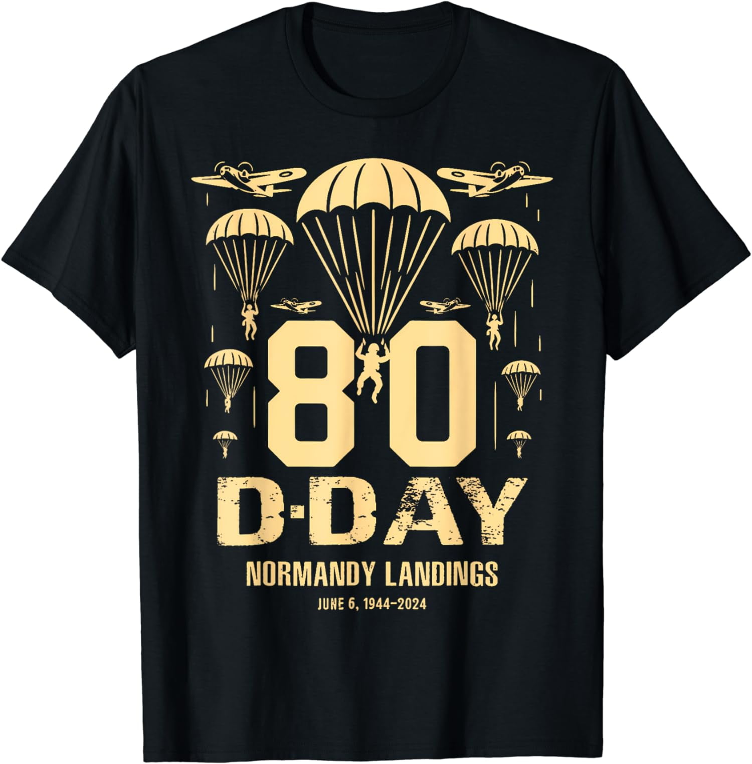 D-Day 2024 80Th Anniversary Commemorative Normandy Beach T-Shirt ...