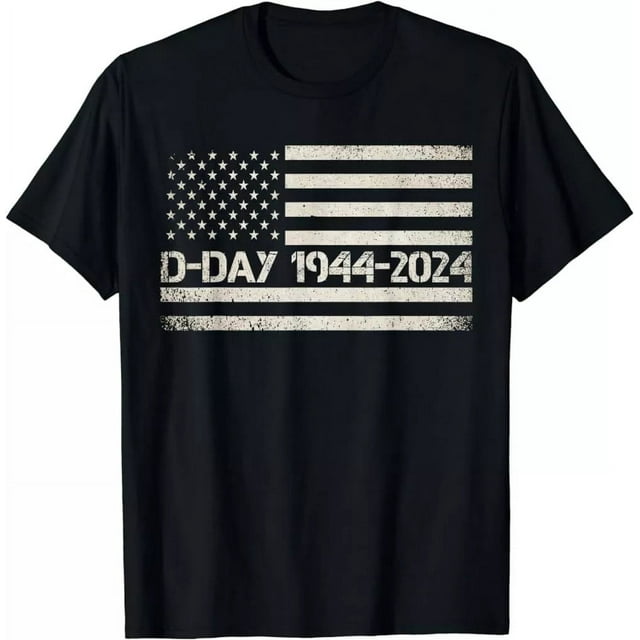 DDay 80th Anniversary 19442024 US Flag DDay Gift Unisex TShirt S