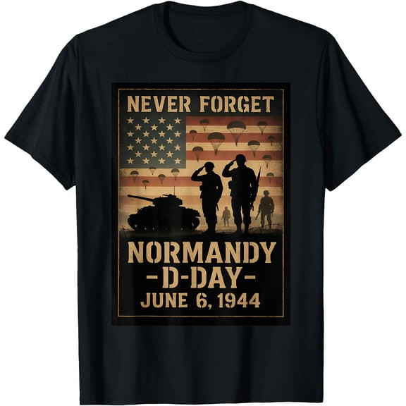 D-Day 81st Anniversary Normandy 1944 Military Tribute Men T-Shirt, Unisex T-Shirt