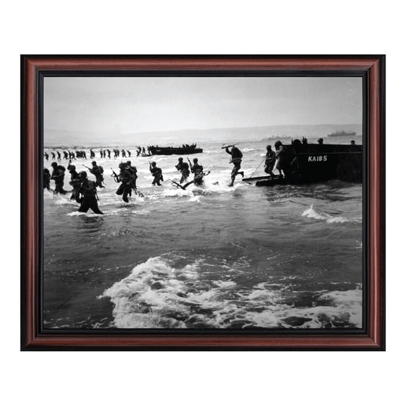 D-Day Landing, World War 2 Image, Military Framed Picture, 2114