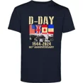 DDay NAVY T Shirt Normandy Landings 80th Anniversary 19442024 UK Flag
