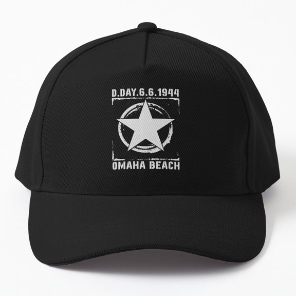 D-Day Normandy Omaha Beach 1944 Baseball Cap, Historic Military Landing Tribute Design, Hat