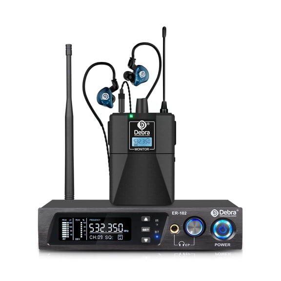 D Debra Audio PRO ER-102 UHF Single Channel, Wireless in Ear Monitor System (1 Receiver with Transmitter)