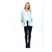 D-Design Womens Button Down 3/4 Sleeve Mandarin Collar Neck Knit Cardigan Sweater