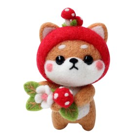 D Diy Poke Wool Felts Production Kit Cute Dog Pattern Handmade Needle Felting Craft Package With Tools Play