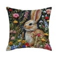 thumbnail image 1 of D Easter Pillow Cover 18X18 Inch Bunny Rabbit Easter Egg Print Soft Polyester For Sofa Couch Bed Home Spring Decoration Festive Cushion Case, 1 of 7