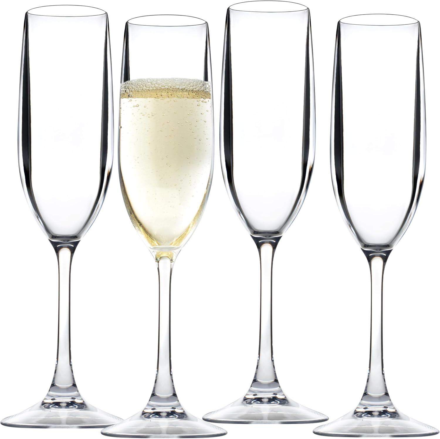 D'Eco Unbreakable 12 oz Champagne Flutes (Set of 4) 100% Tritan Reusable Mimosa & Champagne Glasses - Perfect Cocktail Glasses for Hosting Parties Indoors & Out - Great Gift