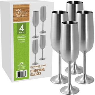 Better Homes & Gardens Clear Flared Champagne Flute, 4 Pack
