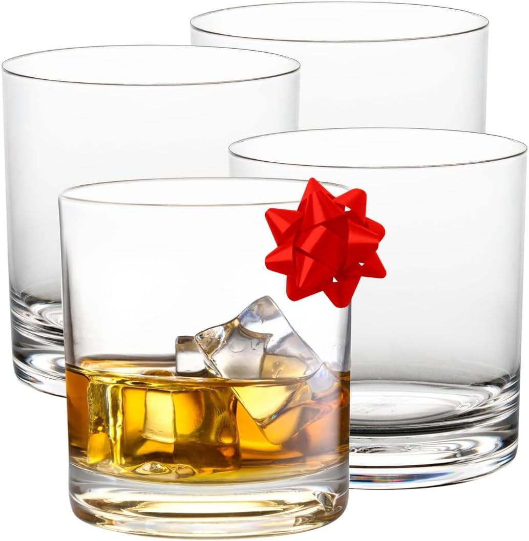 12oz Clear Tritan Unbreakable Whiskey Glasses Set of 4