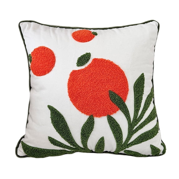 D Embroidered Fruit Theme Pillowcase For Decorative Home Use