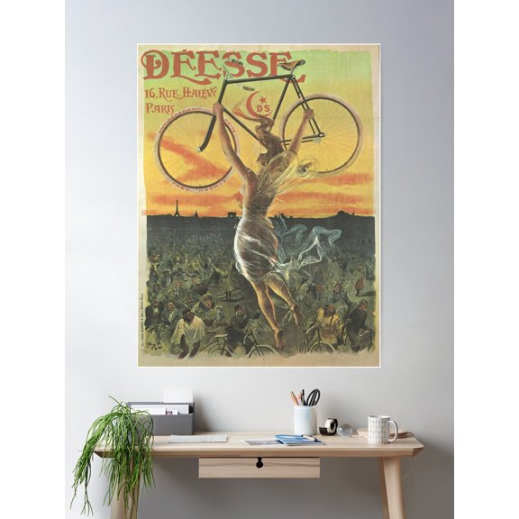 Dã©Esse - Vintage Bicycle Poster From 1898 - French Poster Wall Art, Modern Wall Decor For Living Room Bedroom, 8x12 UNFRAMED