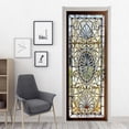 thumbnail image 1 of D European Church Landscape Entrance Door Sticker Adhesive Wallpaper Shower Room Glass Film Art Mura, 1 of 5