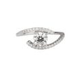 thumbnail image 1 of D-F VS 5.00MM Moissanite Engagement Ring With Diamonds (0.41 ct Moissanite Weight, 0.65 ctw dew) Micro Pave Twist 14K Gold, 1 of 3